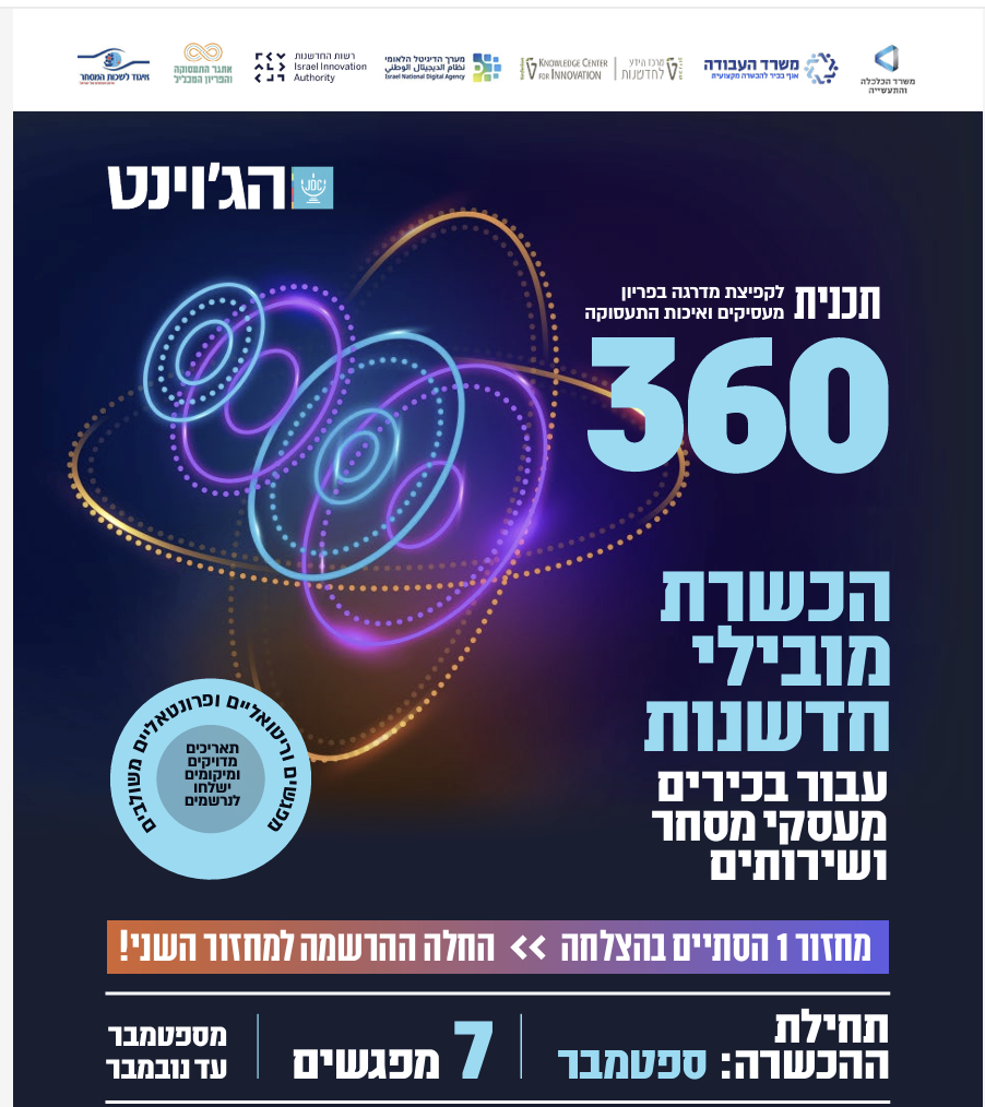 הכשרת חדשנות לבכירים במסחר ושירותים – מחזור 2